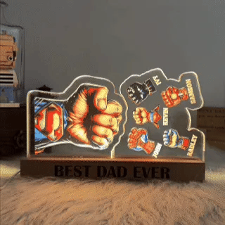 Apa-Papa Csapat 3D Lámpa
