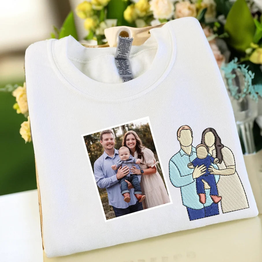 Szeretettel Hímzett Családi Pulóver