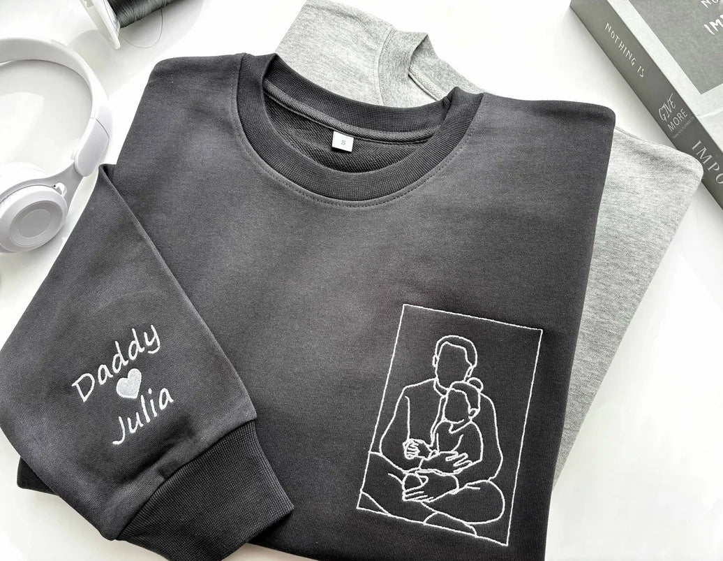 Szeretettel Hímzett Családi Pulóver