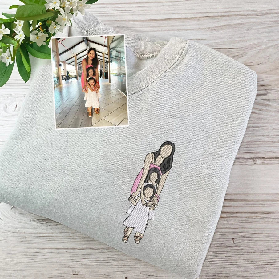 Szeretettel Hímzett Családi Pulóver