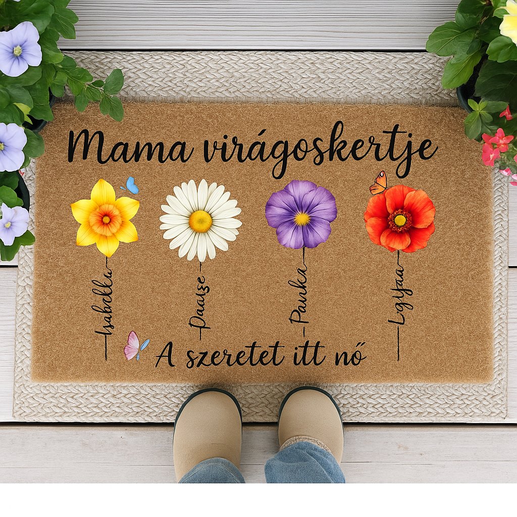 Egyedi Virágoskert Lábtörlő