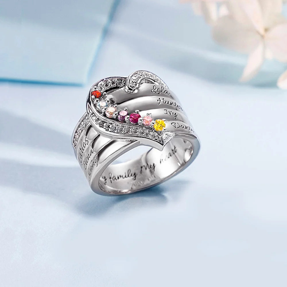 Anyai Szeretet Ölelése – Személyre szabott családi gyűrű