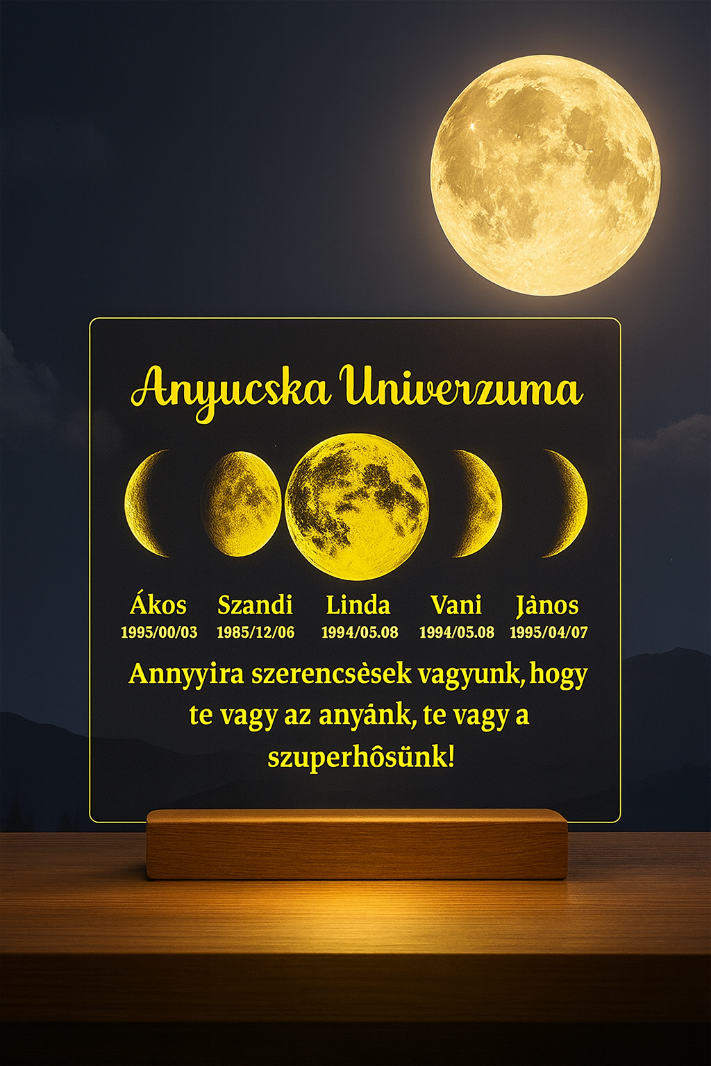 Holdfény Emléklámpa