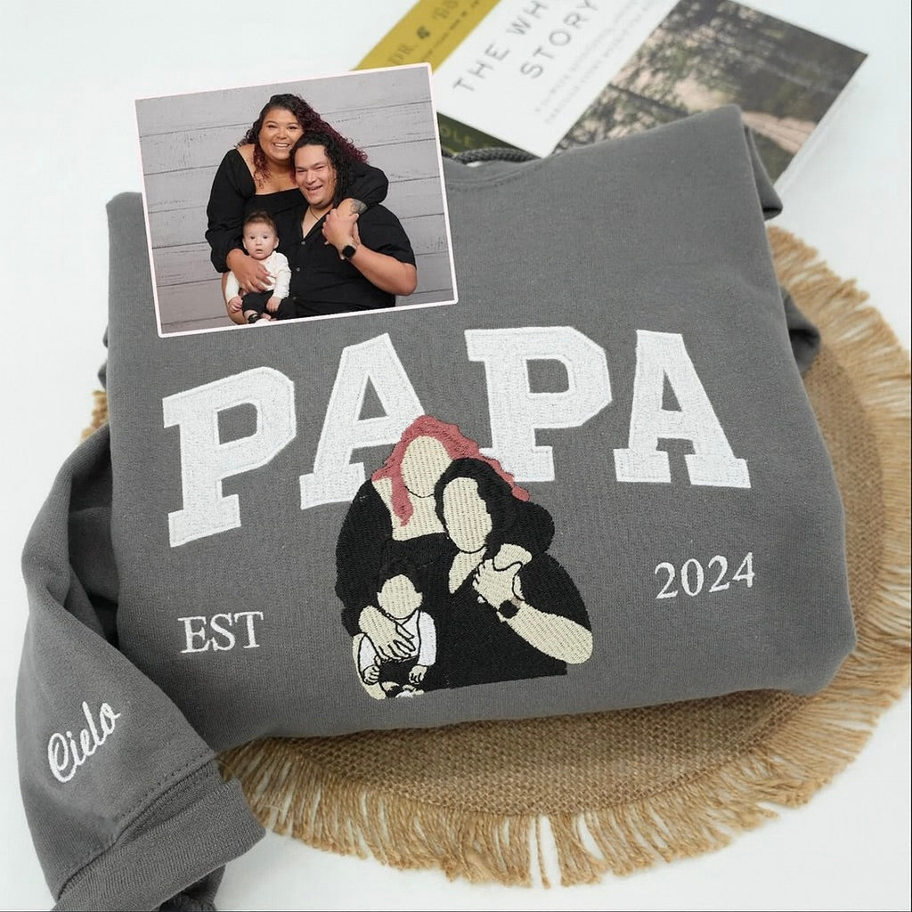 Szeretettel Hímzett Családi Pulóver