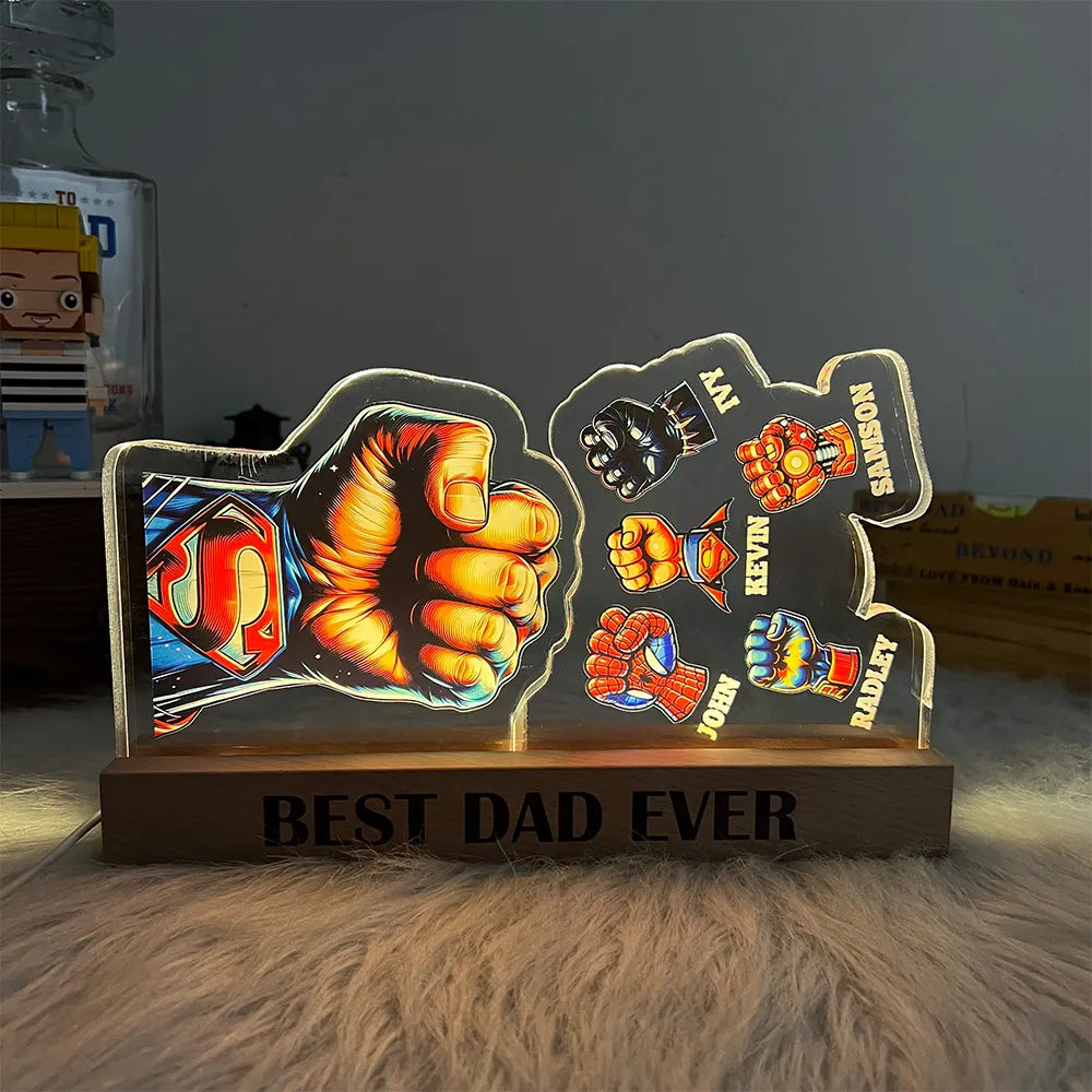 Apa-Papa Csapat 3D Lámpa