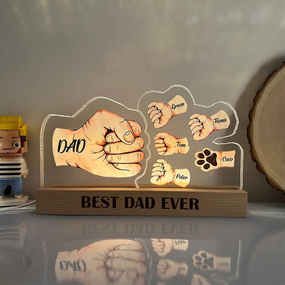 Apa-Papa Csapat 3D Lámpa