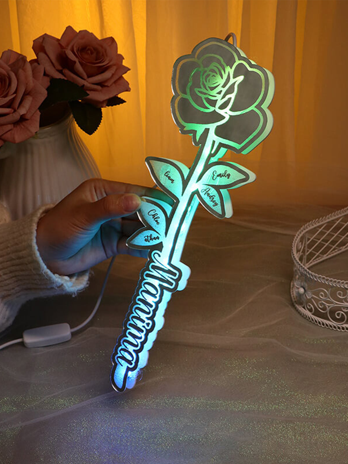 Család Rózsája – Világító Dekor