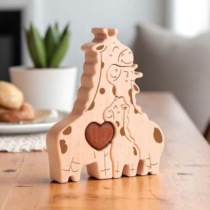 Öleld Át Családi Zsiráf-Puzzle Szobor