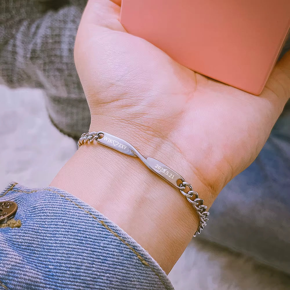 Örök Kötelék Névre Szóló Páros Karkötő