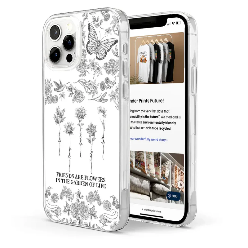 Egyedi Családi Virágoskert iPhone Tok