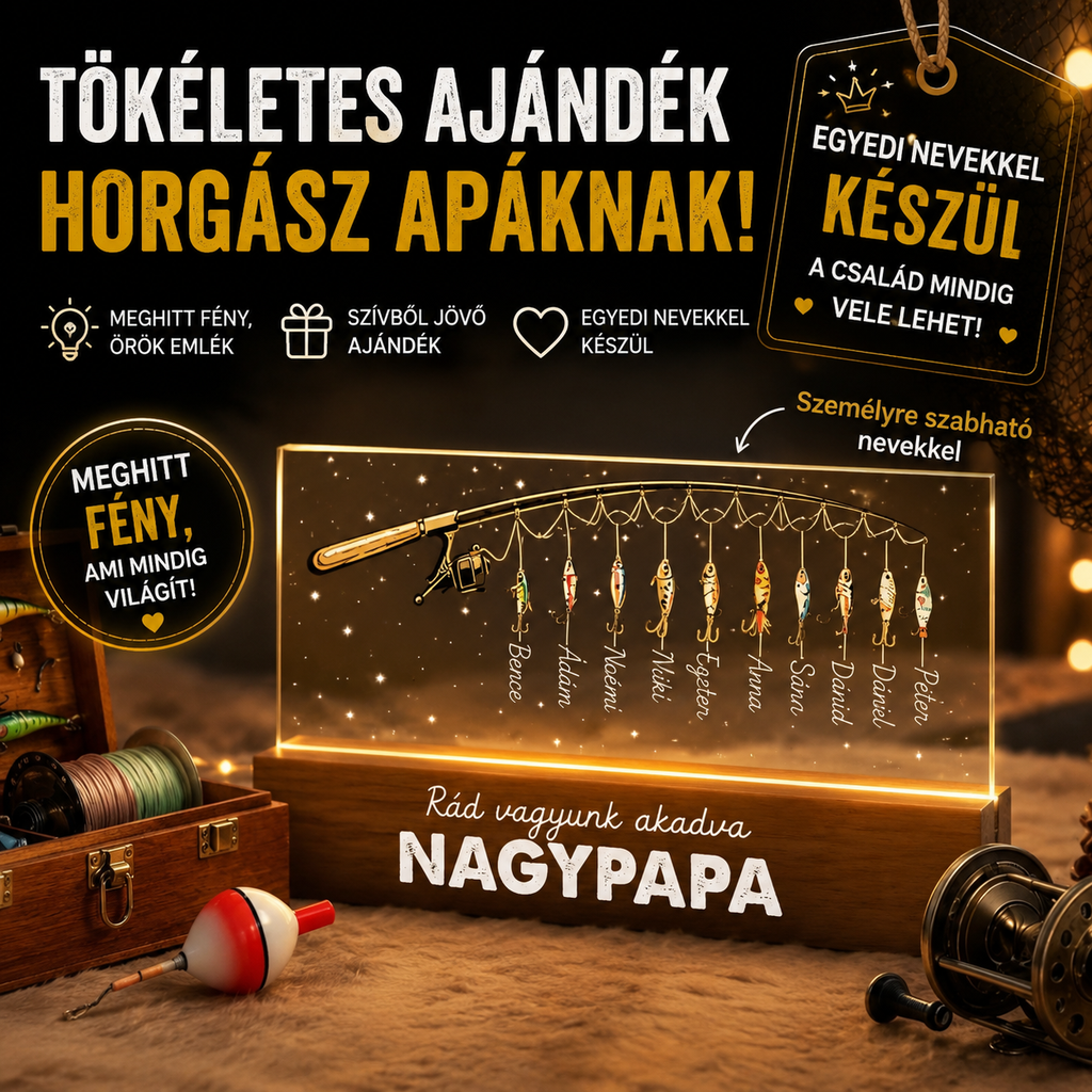 "Nagy Fogás" Személyre Szabott LED Lámpa