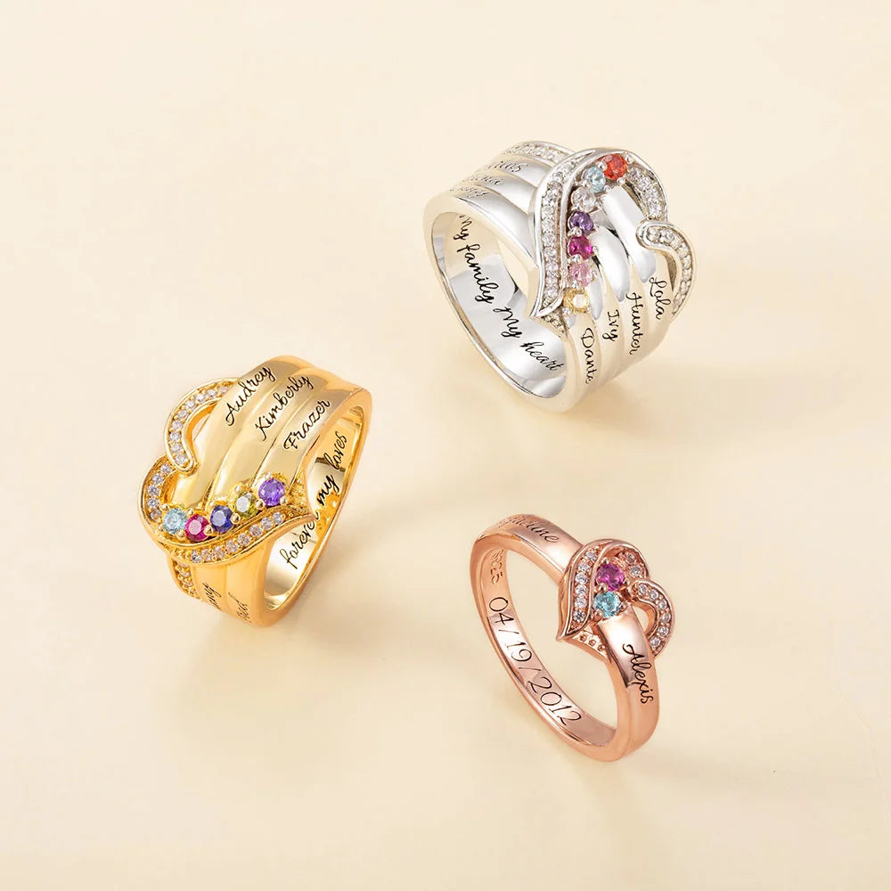 Anyai Szeretet Ölelése – Személyre szabott családi gyűrű