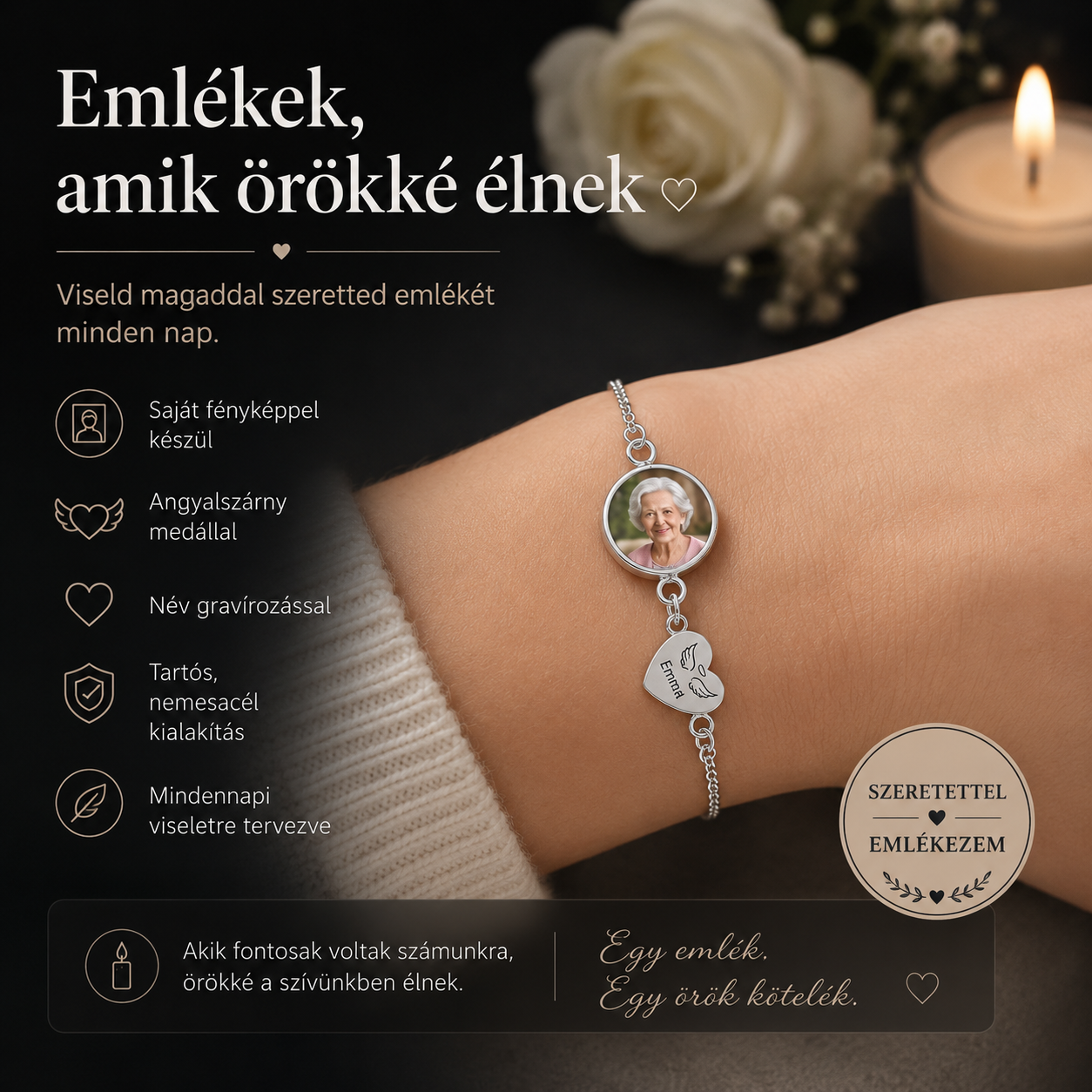 🕊️ Szeretettel Emlékezem Karkötő