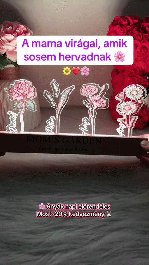 Mama virágoskertje éjszakai lámpa