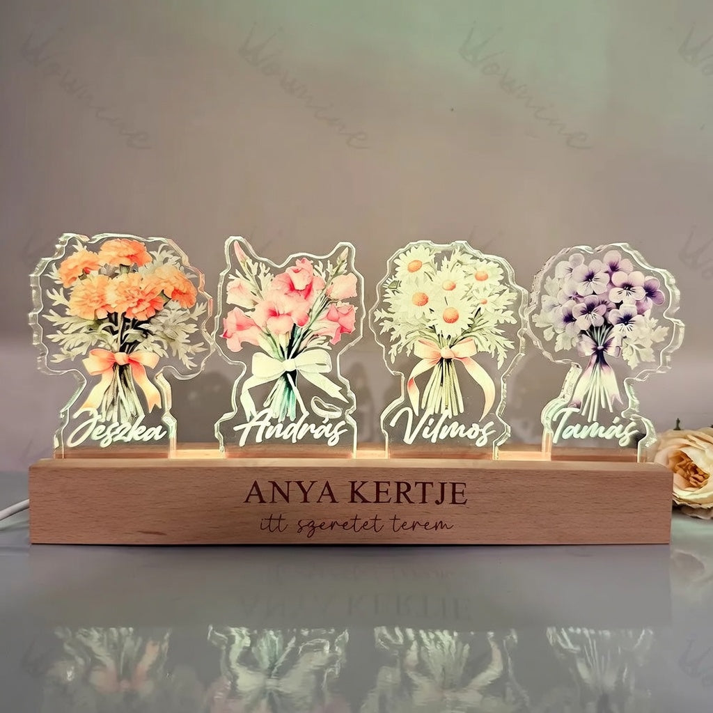 Mama virágoskertje éjszakai lámpa