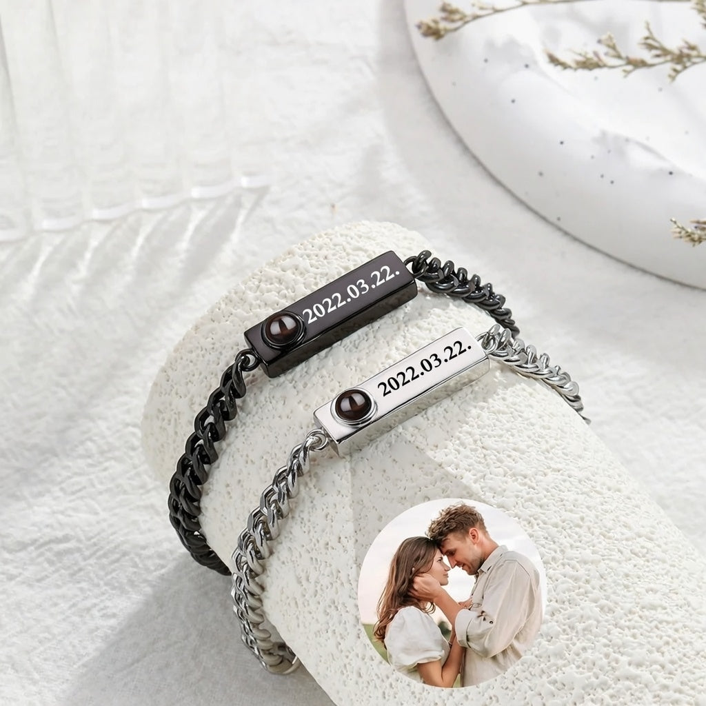 Összetartozunk – Páros Fotós & Gravírozott Karkötő