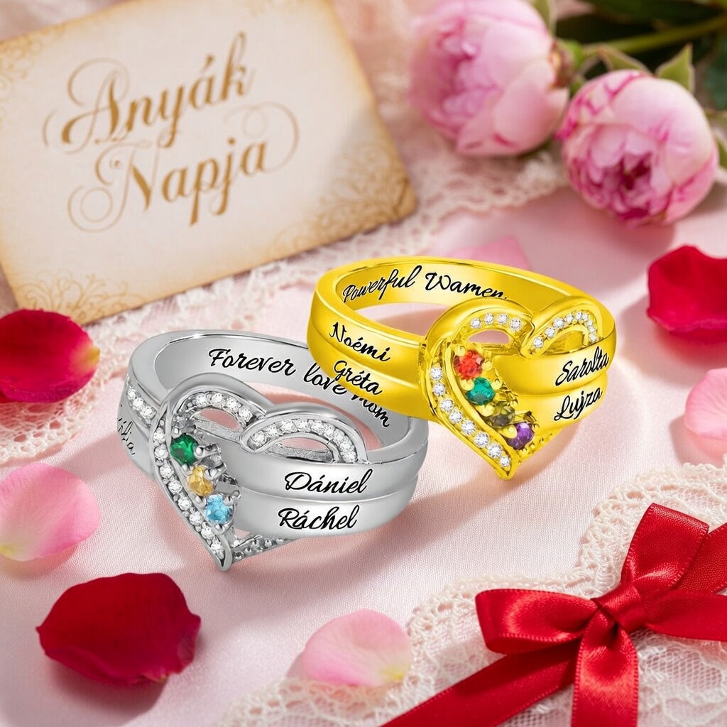 Anyai Szeretet Ölelése – Személyre szabott családi gyűrű