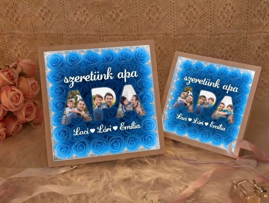 Örök Fényképes Virágbox – Apa, a Hősöm