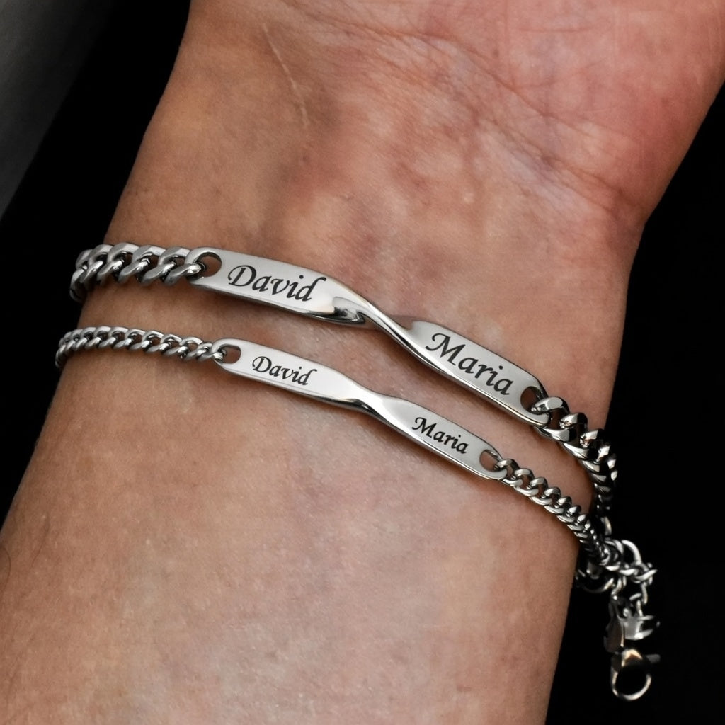 Örök Kötelék Névre Szóló Páros Karkötő