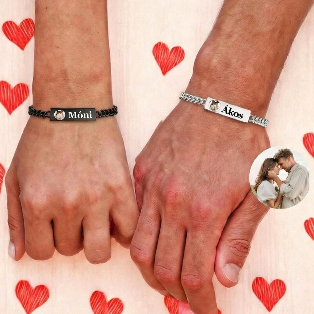 Összetartozunk – Páros Fotós & Gravírozott Karkötő