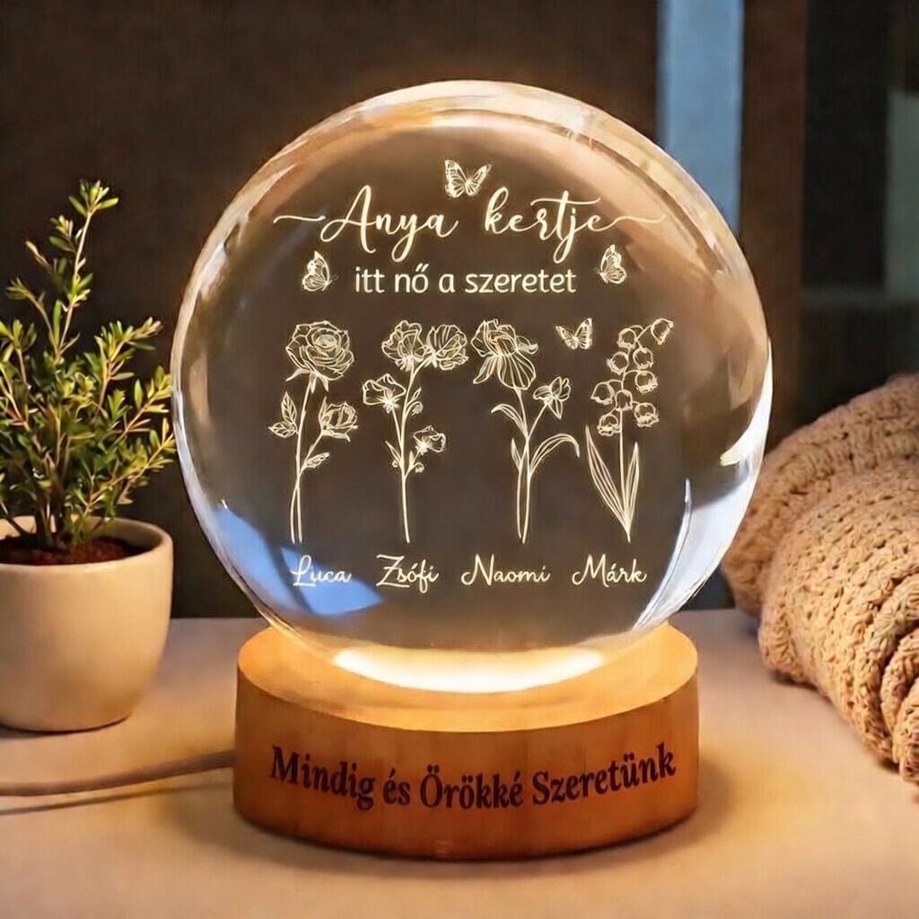 Led Kristály Virágoskert