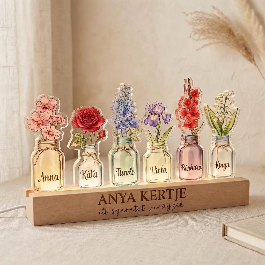 Mama virágoskertje éjszakai lámpa