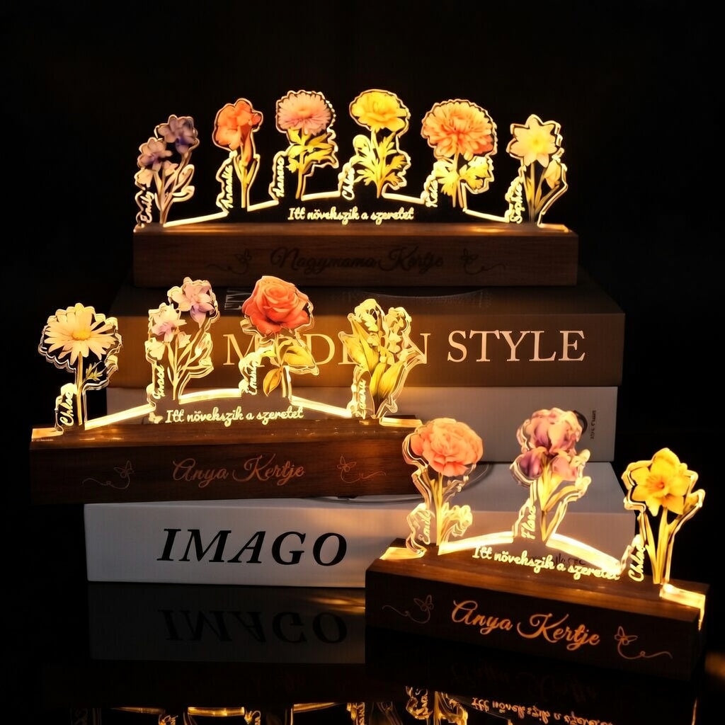 Mama virágoskertje éjszakai lámpa