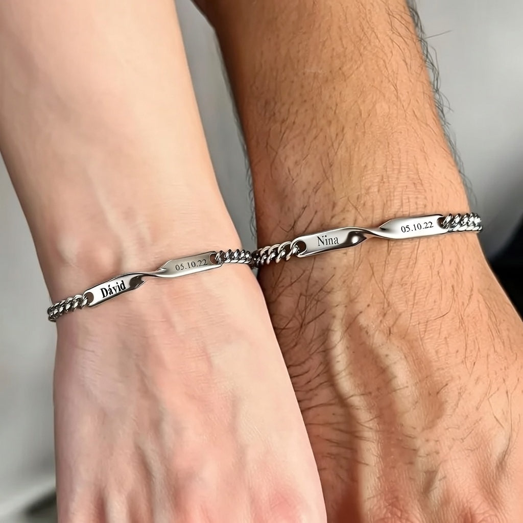 Örök Kötelék Névre Szóló Páros Karkötő