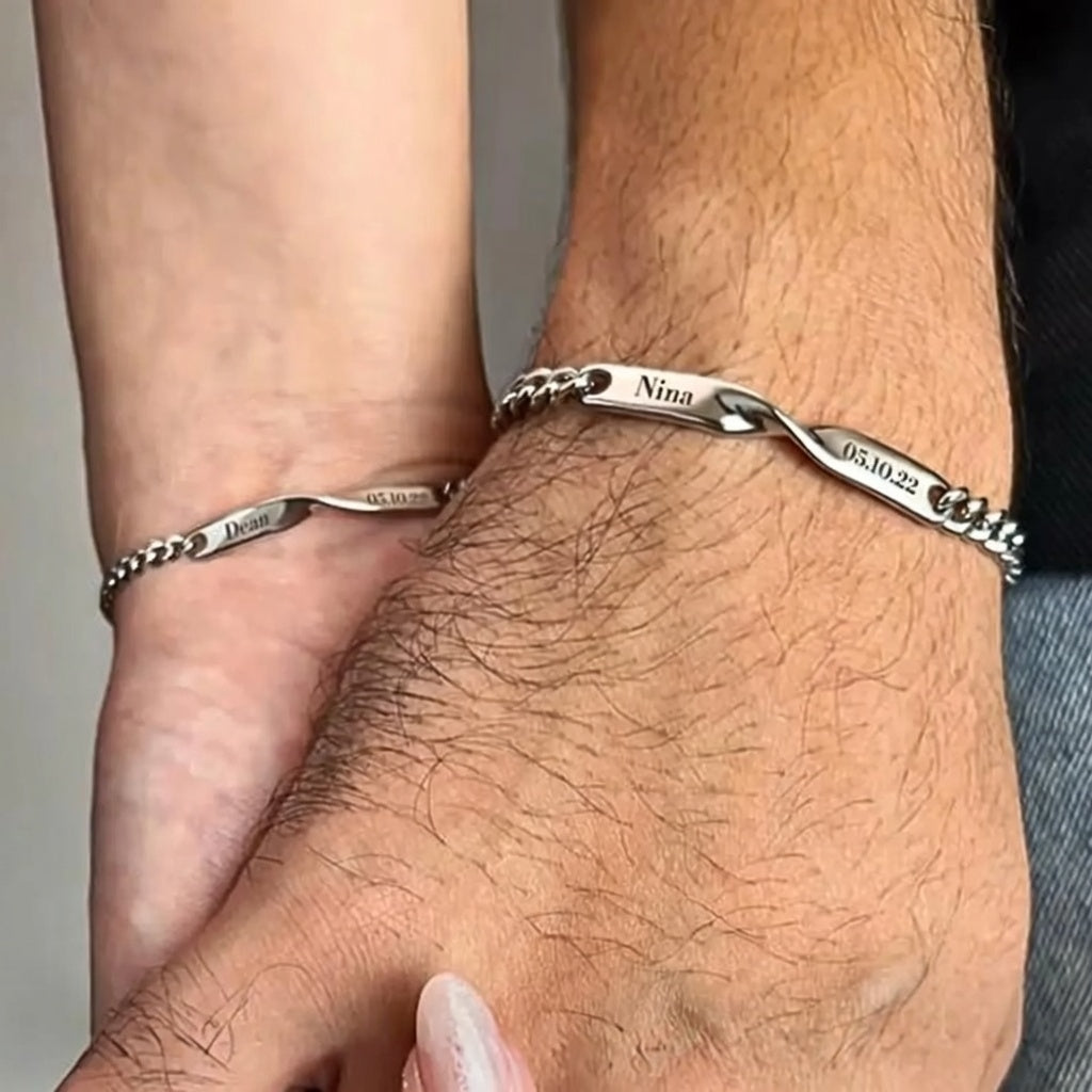 Örök Kötelék Névre Szóló Páros Karkötő