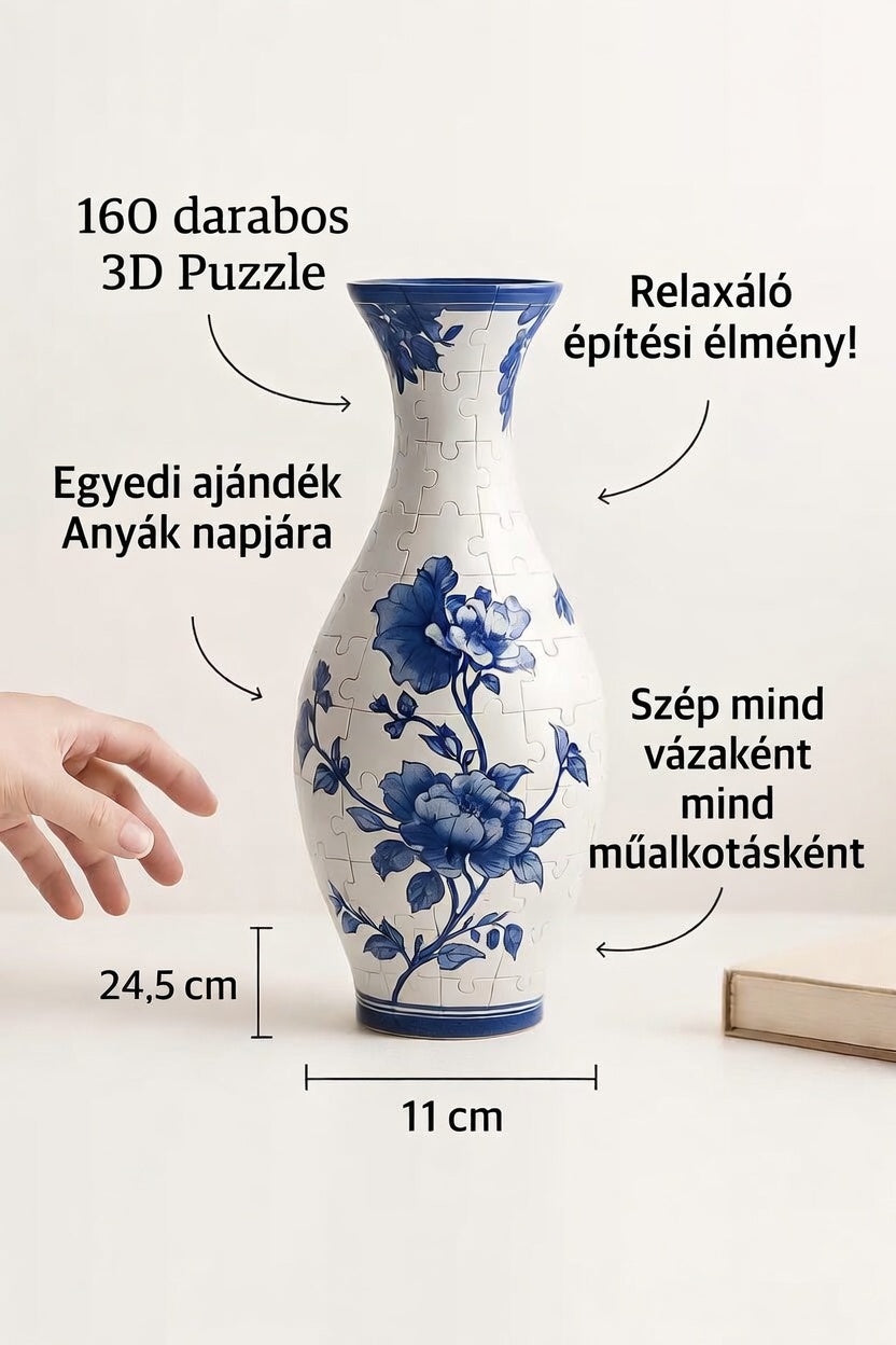 3D Puzzle Porcelán Váza