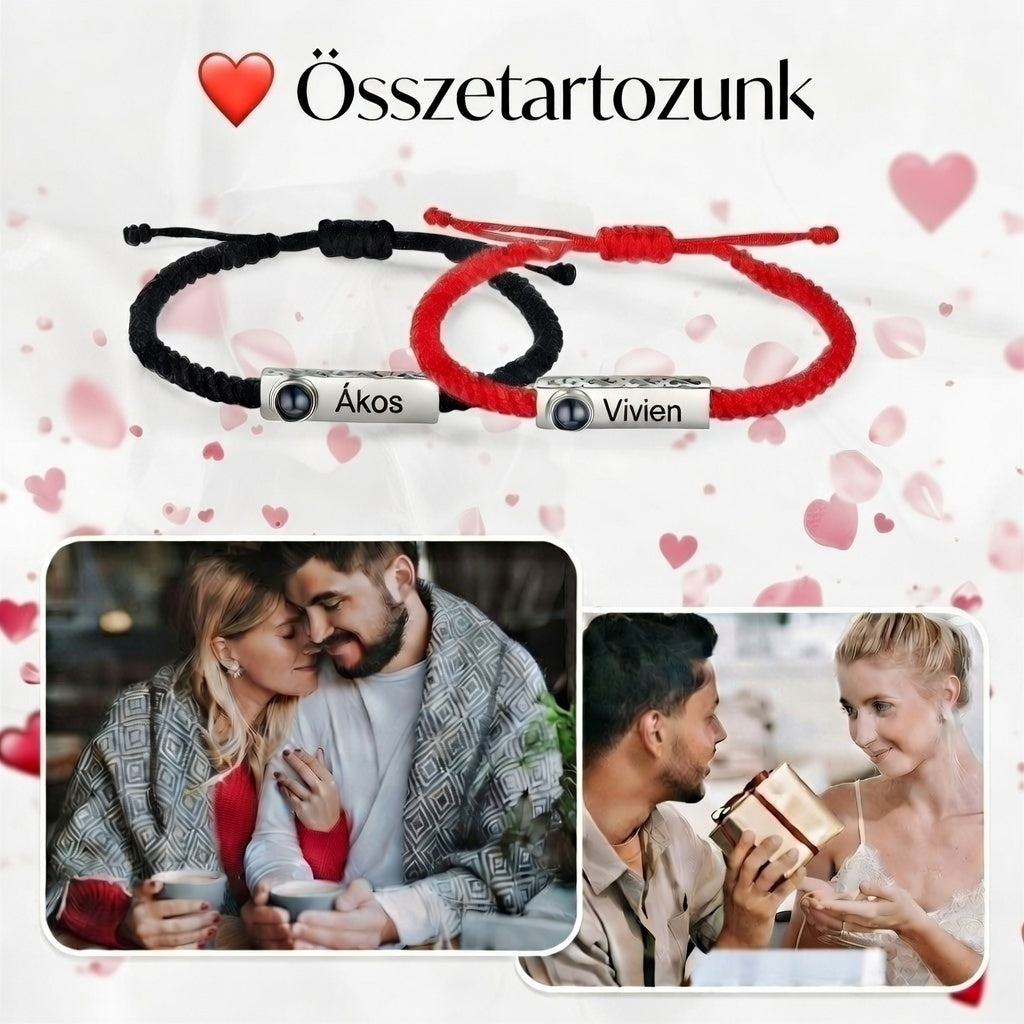 Összetartozunk – Páros Fotóvetítős Karkötő