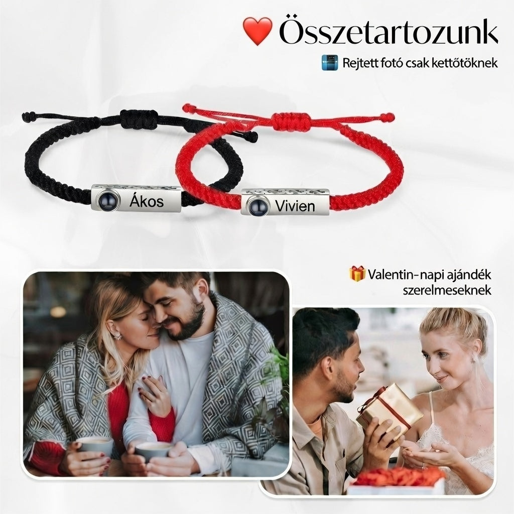 Összetartozunk – Páros Fotóvetítős Karkötő