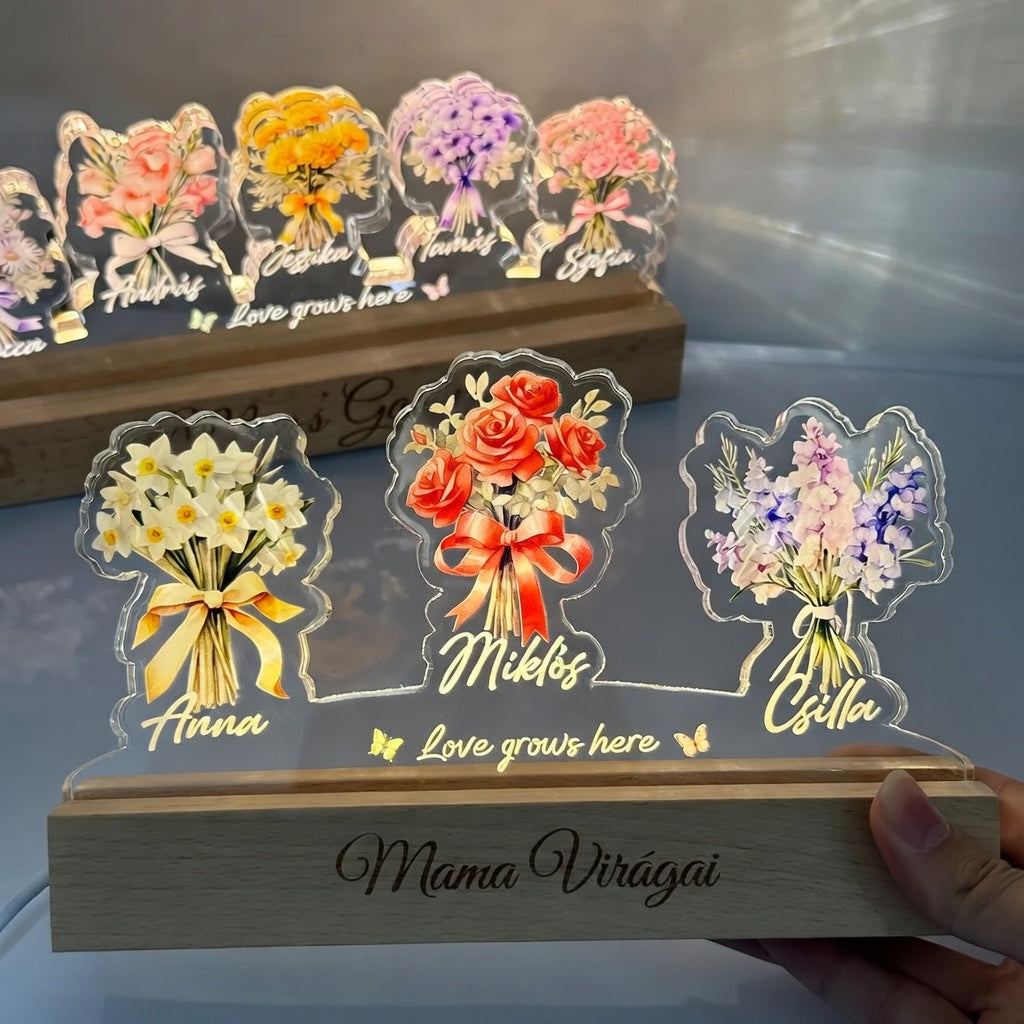 Mama virágoskertje éjszakai lámpa