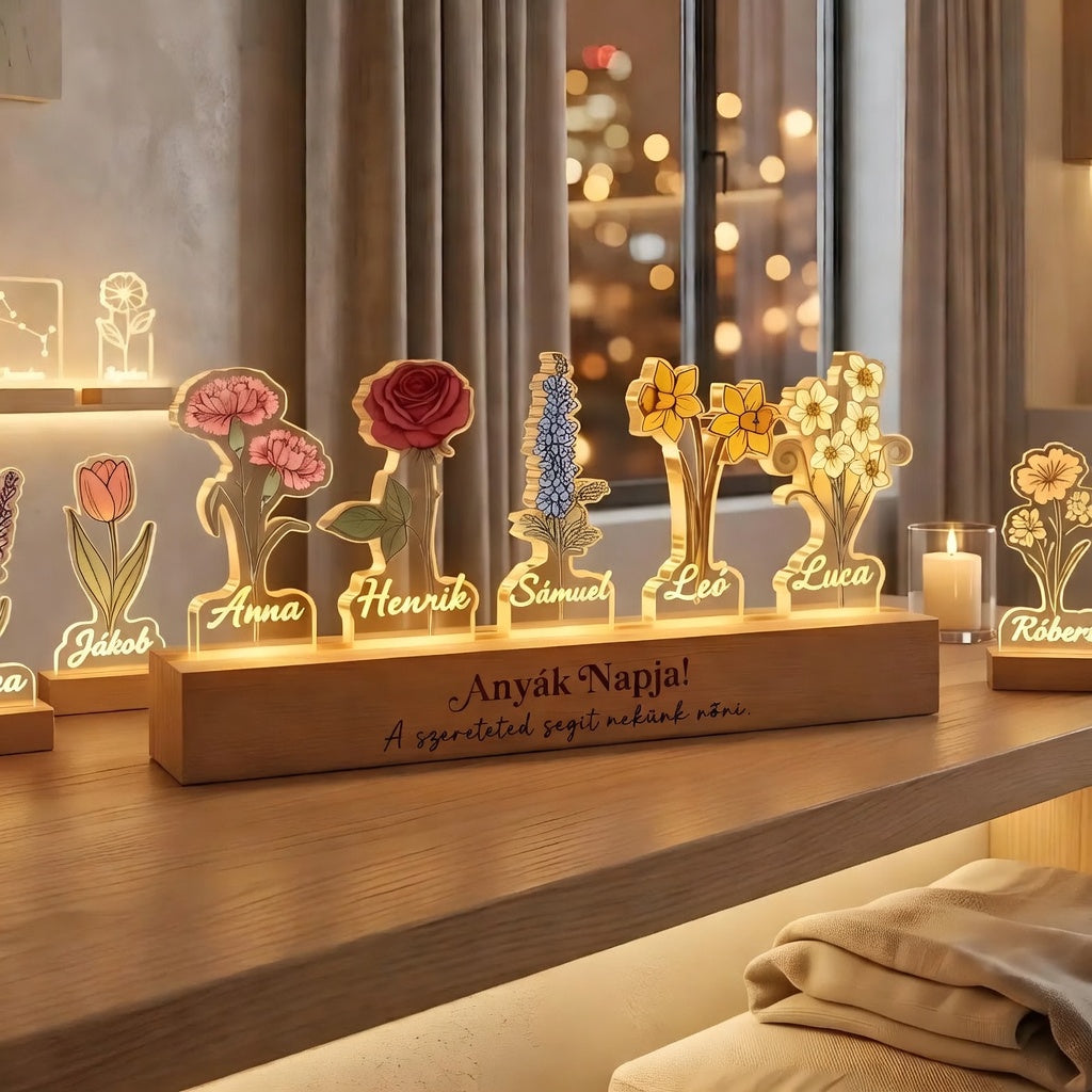 Mama virágoskertje éjszakai lámpa