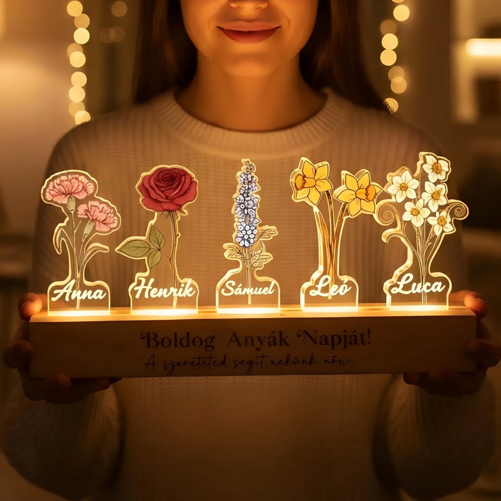 Mama virágoskertje éjszakai lámpa