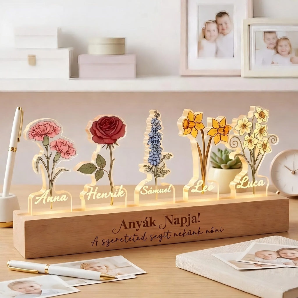 Mama virágoskertje éjszakai lámpa