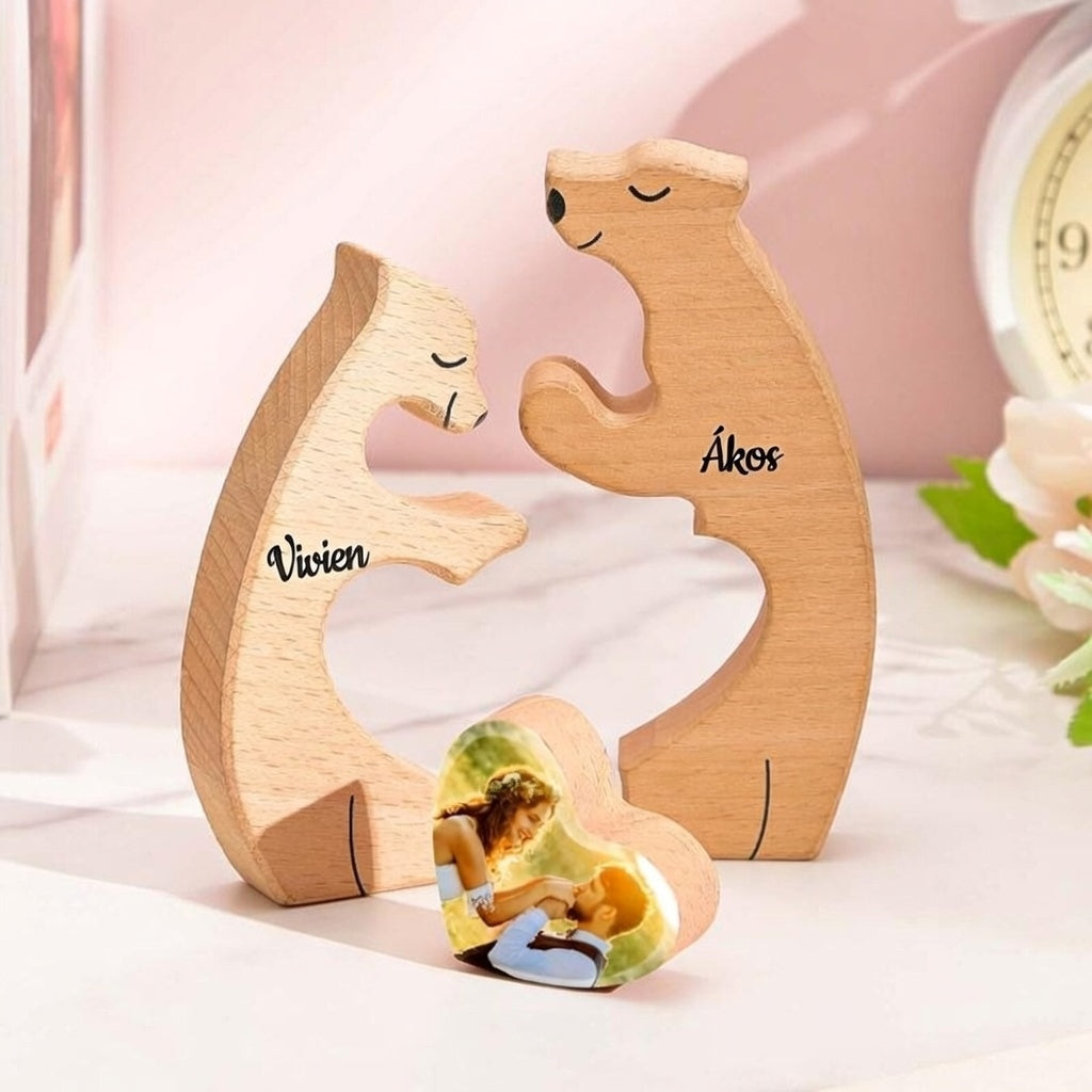 Szerelmünk Medvéje – Egyedi Fa Puzzle Gravírozással
