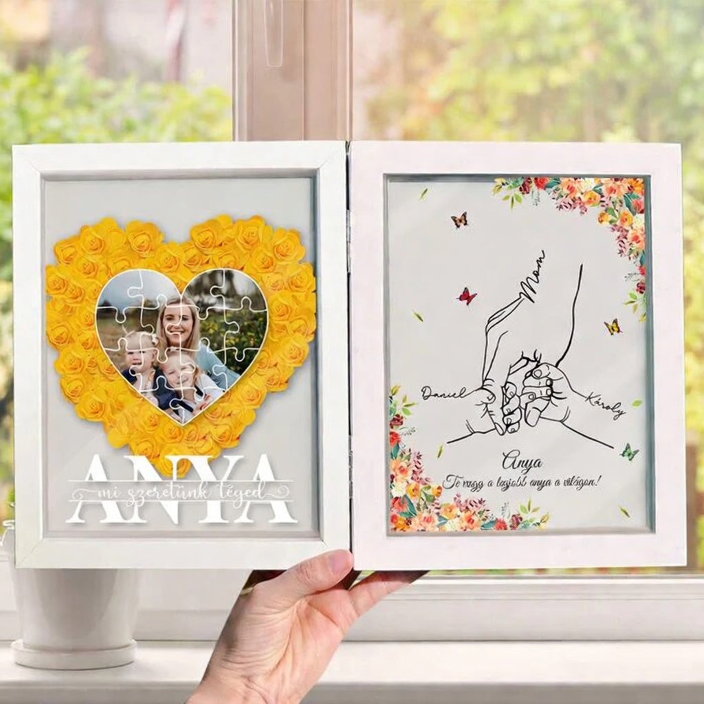 Anya Világa – 3D rózsaszíves és puzzle-fotós díszdoboz