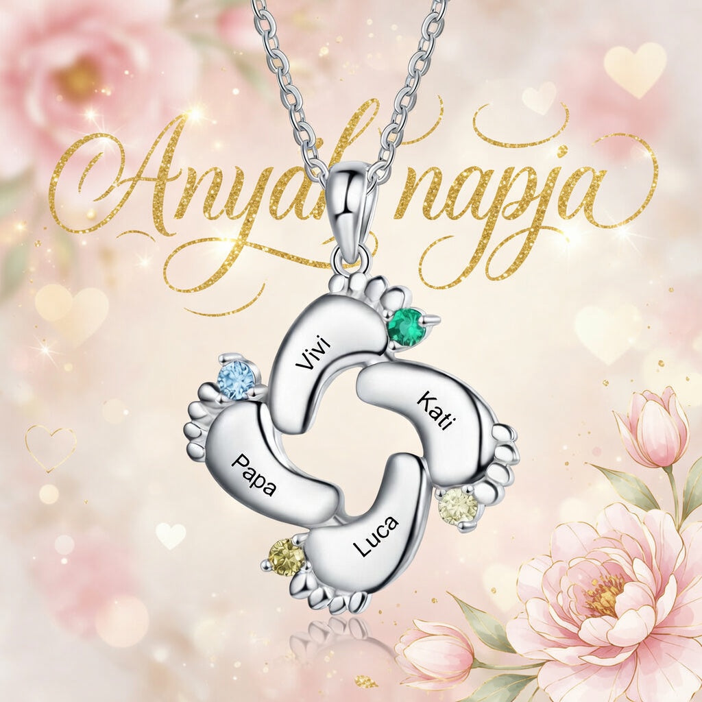 Anyai Szeretet Medál – Születési Köves Ékszer