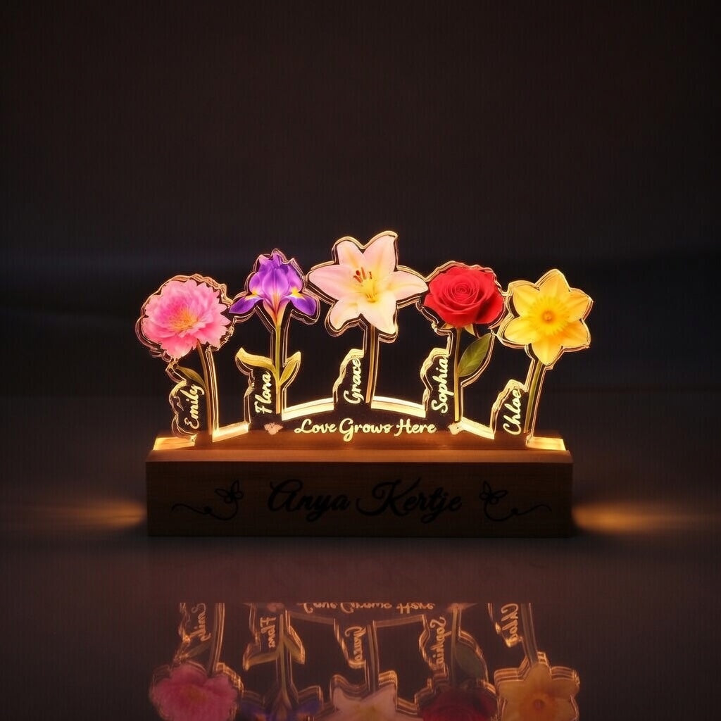 Mama virágoskertje éjszakai lámpa