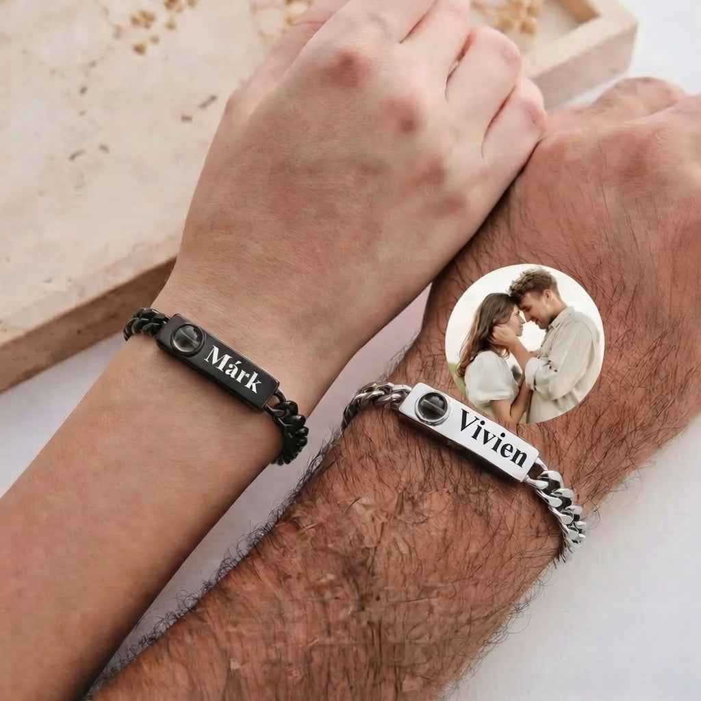 Összetartozunk – Páros Fotós & Gravírozott Karkötő
