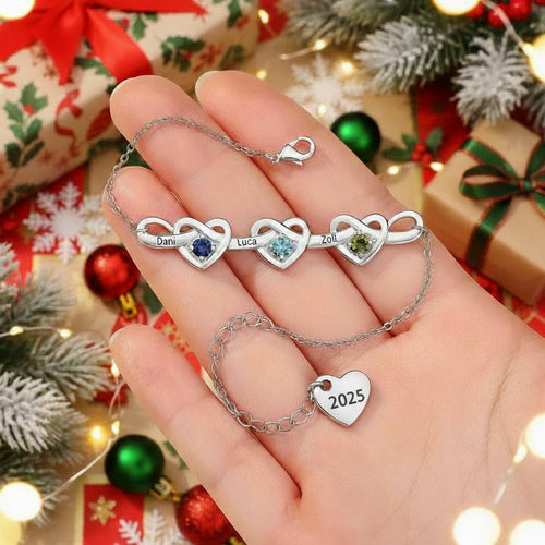 Szeretetlánc – nevek és születési kövek egy karkötőn