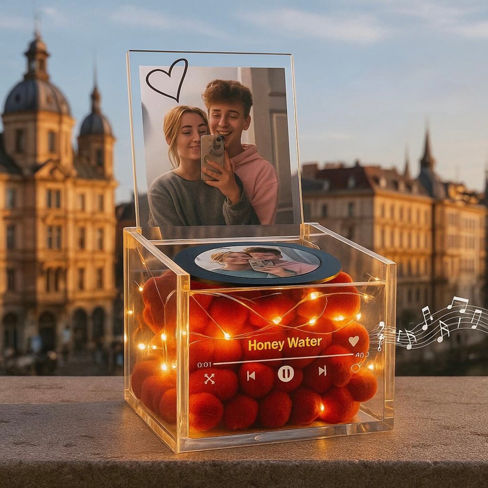 Szívünk Dala – Egyedi Fotós LED Zenedoboz