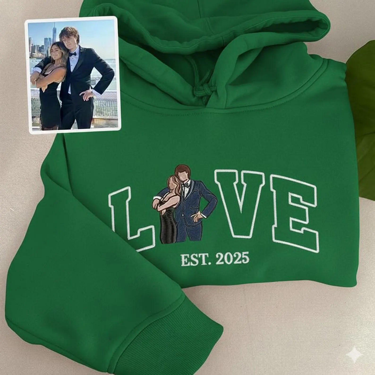 Hímzett Szerelem Pulóver