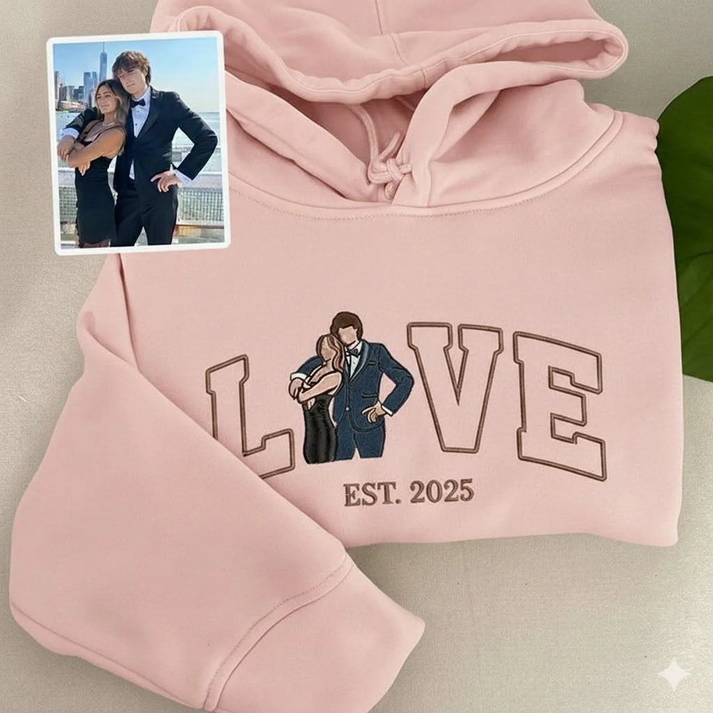 Hímzett Szerelem Pulóver