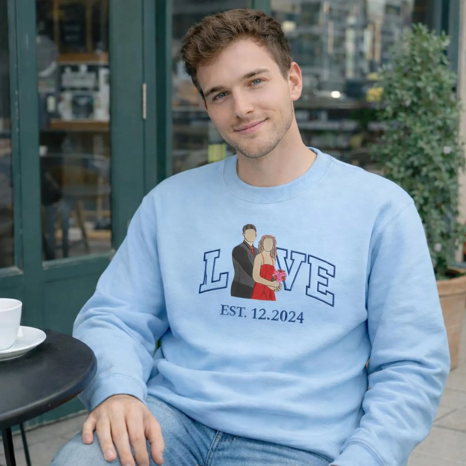 Hímzett Szerelem Pulóver