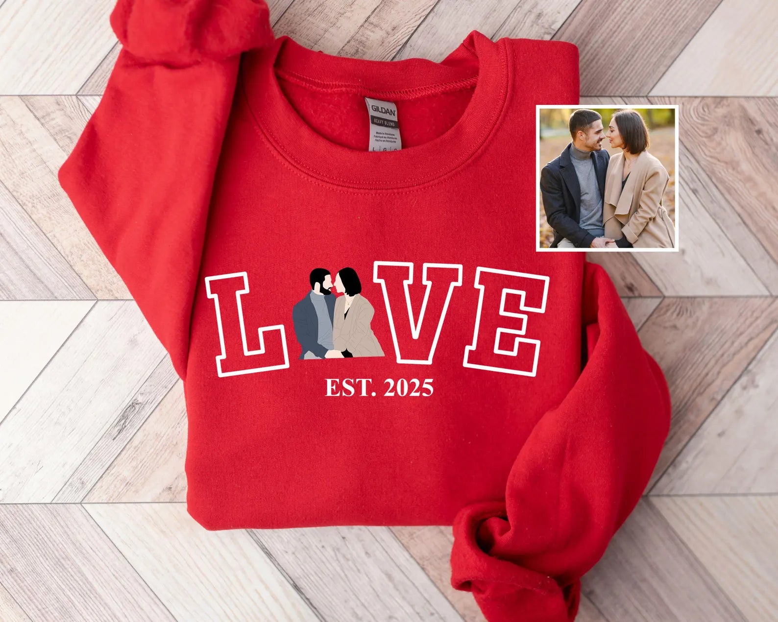 Hímzett Szerelem Pulóver