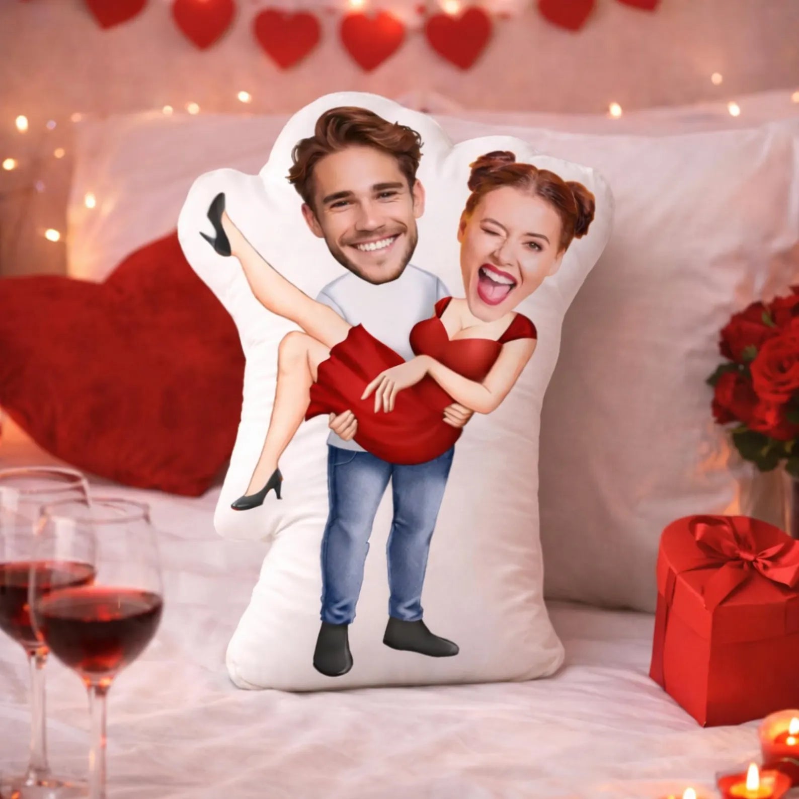 Figurás Valentin-napi Párna