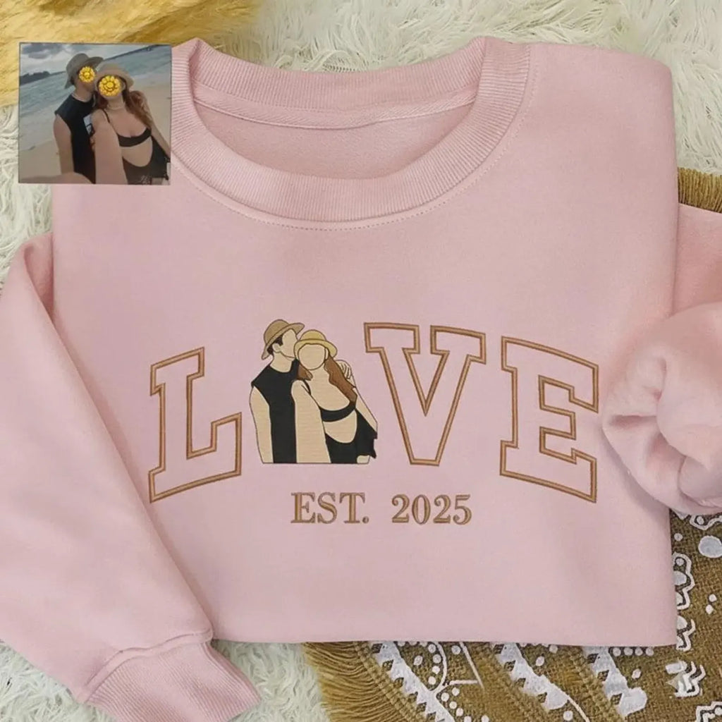 Hímzett Szerelem Pulóver