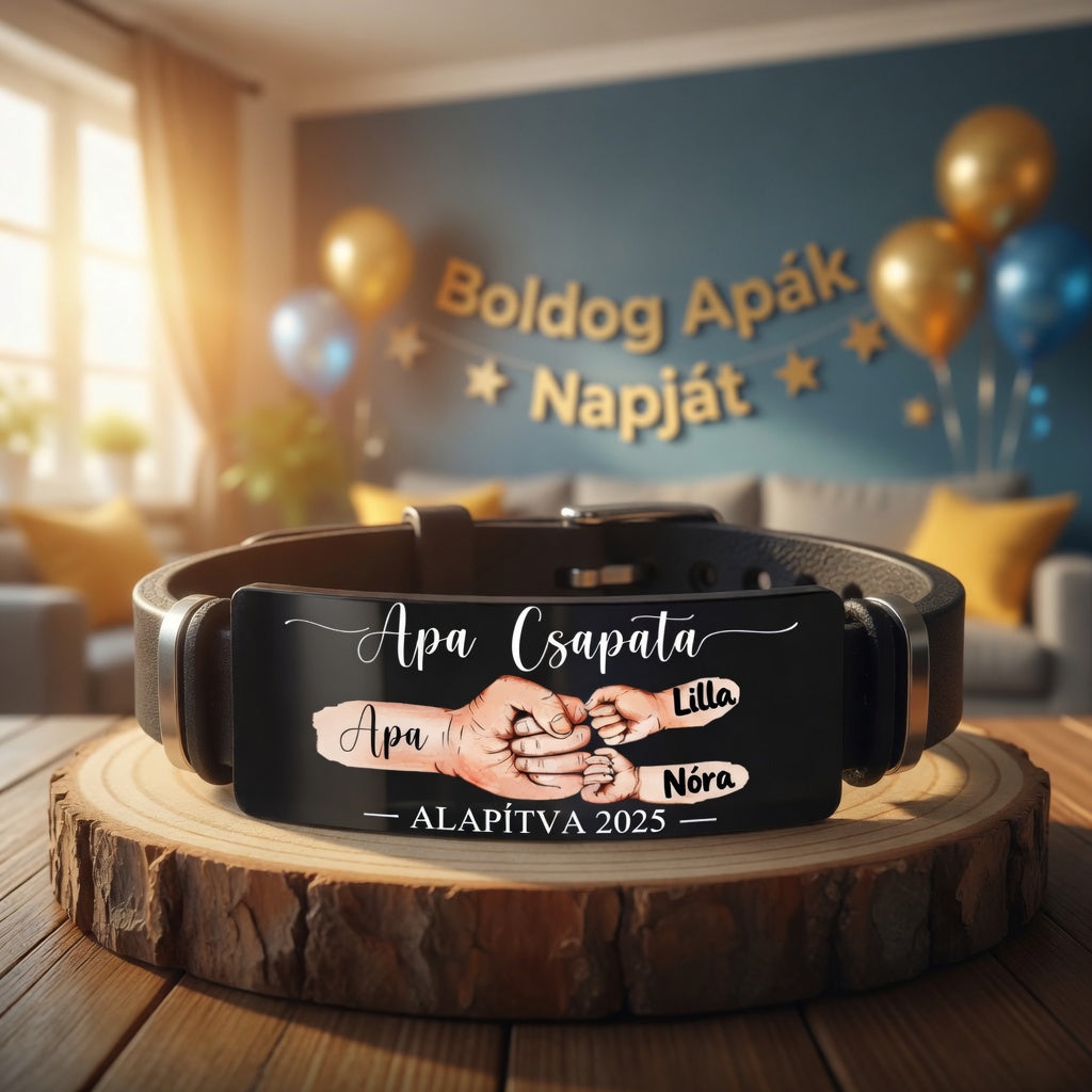 Apa Csapata Karkötő – Nevekkel Gravírozva